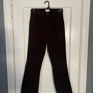 MOTHER Dark Brown Corduroy Pants